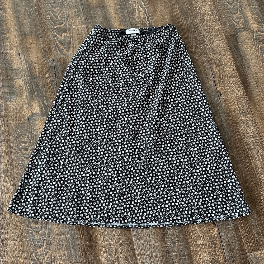 RSQ Black and White Patterned Maxi Skirt